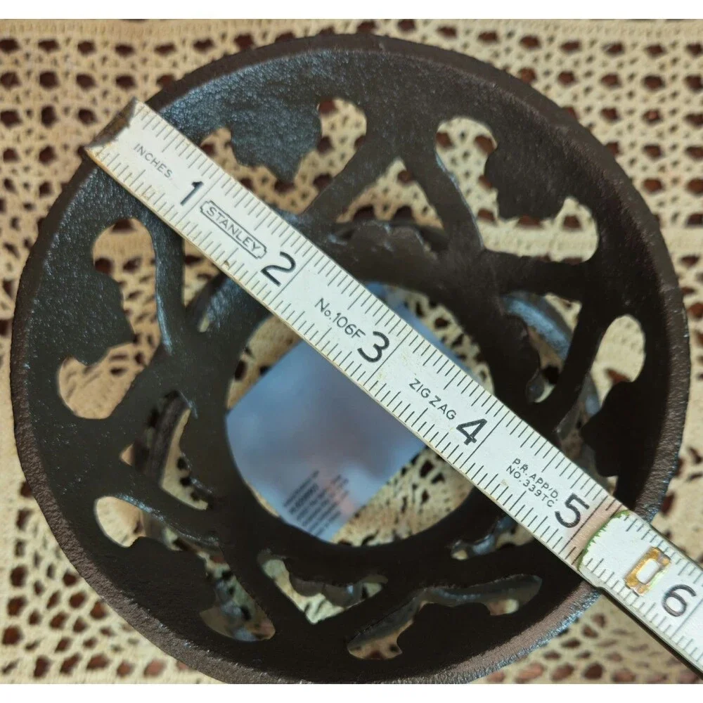NWT Wrought Metal Console Bowl Stand Holder Scroll Design